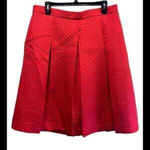 Mario Serrani Italy Red-Orange‎ A-line Zip back Skirt Size- 14